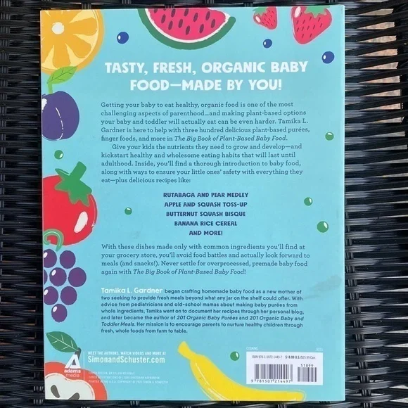 Baby food book plant-based vegan kids toddler family meals organic recip… - Picture 4 of 4